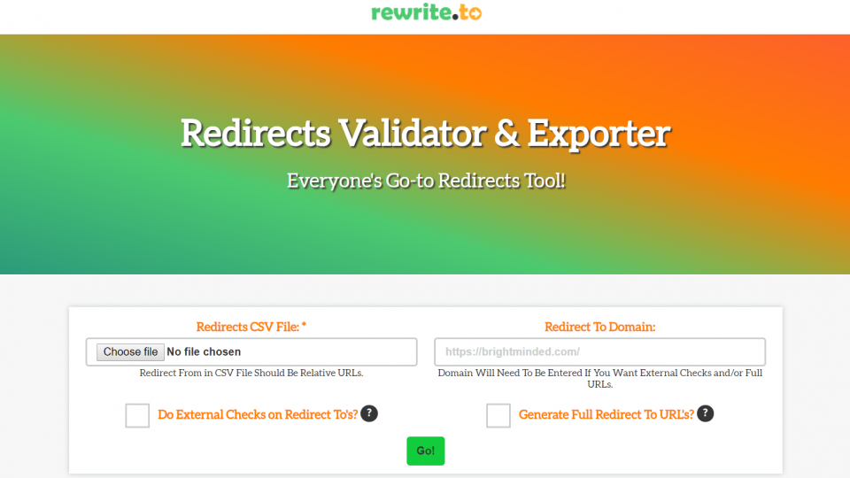 Redirects Validator & Exporter