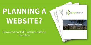 Web briefing template images